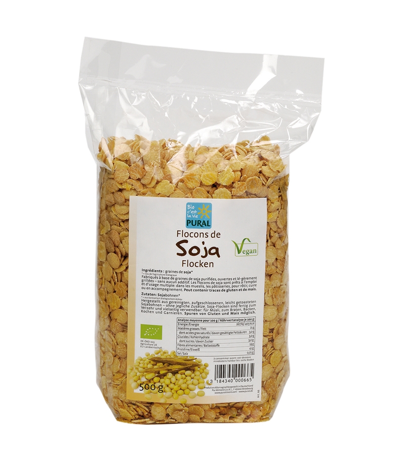 BIO-Soja Flocken - 500g - Pural