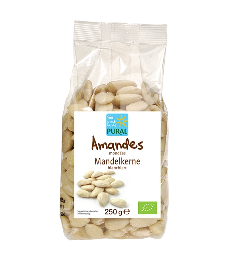 BIO-Mandeln geschält - 250g - Pural BIO-Mandeln geschält - 250g - Pural