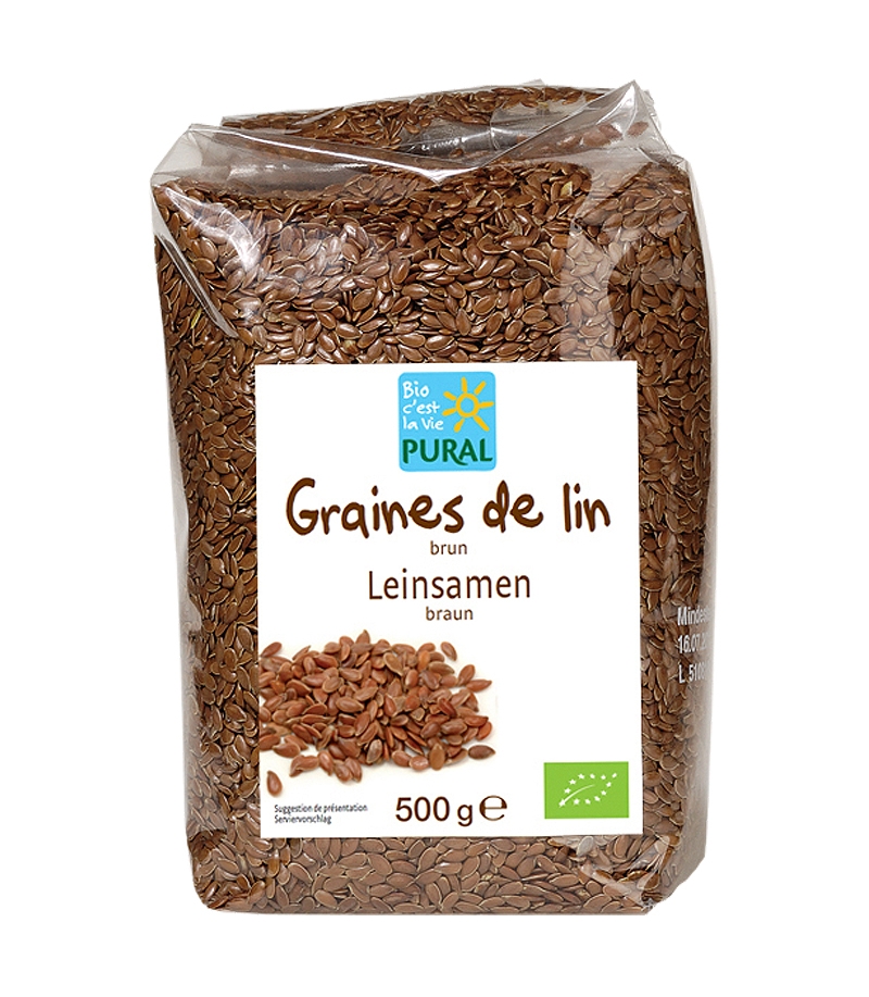 BIO-Leinsamen braun - 500g - Pural BIO-Leinsamen braun - 500g - Pural