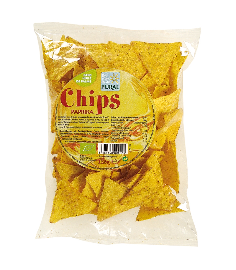 Chips de maïs au paprika BIO - 125g - Pural 