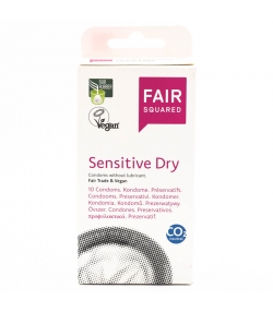 Préservatifs Sensitive Dry naturels - 10 pièces - Fair Squared