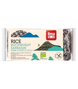 Galettes de riz sarrasin au chocolat noir & noix de coco BIO - 90g - Lima Galettes de riz sarrasin au chocolat noir & noix de coco BIO - 90g - Lima