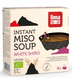 Soupe traditionnelle japonnaise au miso blanc BIO - Instant Miso Soup - 4x16,5g - Lima
