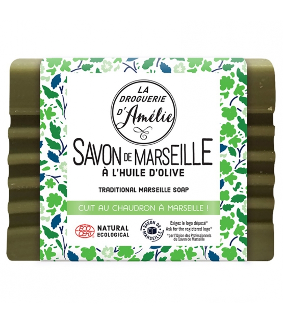 Grüne Marseiller Seife mit Olivenöl - 250g - La droguerie d'Amélie﻿