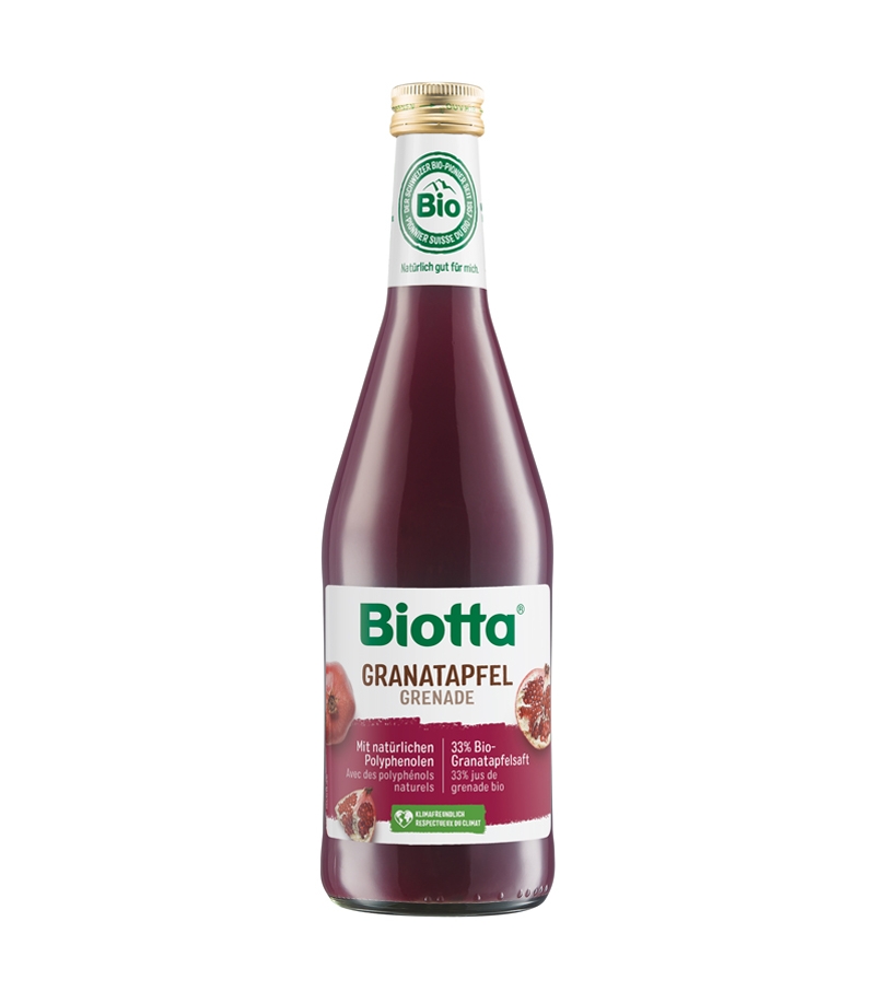 Jus de grenade avec infusion de thé blanc & jus d'agave BIO - 500ml - Biotta
