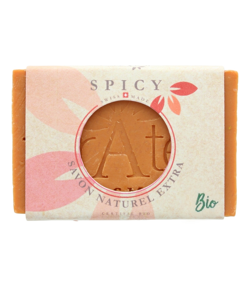 Savon BIO Spicy moutarde, cannelle, girofle & citron - 100g - terAter Savon BIO Spicy moutarde, cannelle, girofle & citron - 100g - terAter