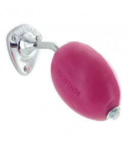 Natürliche rosa Drehseife Rose mit Wandbefestigung mit Schraube Chrom - 290g - Provendi Natürliche rosa Drehseife Rose mit Wandbefestigung mit Schraube Chrom - 290g - Provendi