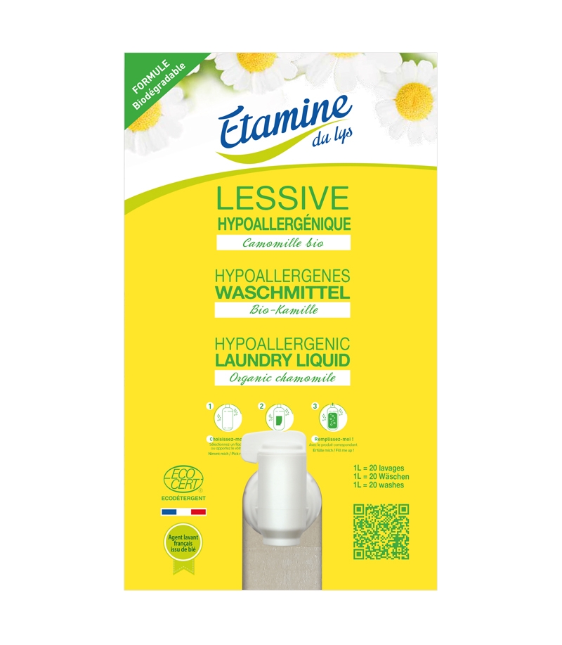 Acheter Lessive liquide hypoallergénique peaux sensibles 2 L Etamine du Lys