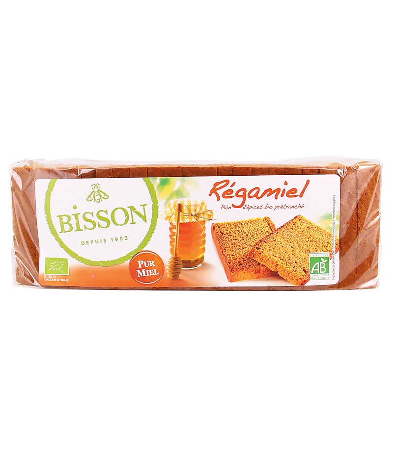 Vorgeschnittener BIO-Honigkuchen mit 55% Honig BIO Bisson 300g Vorgeschnittener BIO-Honigkuchen mit 55% Honig BIO Bisson 300g