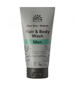 Shampooing cheveux & corps homme BIO baobab, réglisse & aloe vera - 150ml - Urtekram
