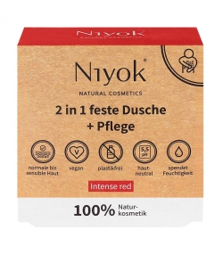 Gel douche & soin solide 2 en 1 naturel Intense red - 80g - Niyok