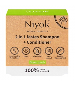 Shampooing & après-shampooing solide 2 en 1 naturel Green touch - 80g - Niyok