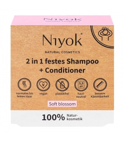 Shampooing & après-shampooing solide 2 en 1 naturel Soft blossom - 80g - Niyok