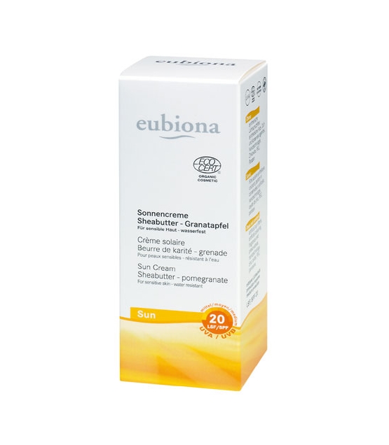 BIO-Sonnencreme LSF 20 Granatapfel & Sheabutter - 50ml - Eubiona