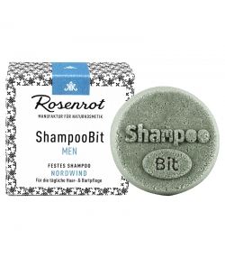Natürliches festes Shampoo Nordwind für Männer - 55g - Rosenrot