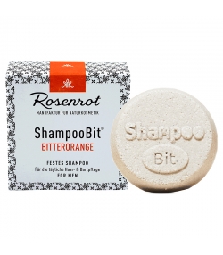 Natürliches festes Shampoo Bitterorange für Männer - 55g - Rosenrot