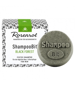 Natürliches festes Shampoo Black Forest für Männer - 55g - Rosenrot