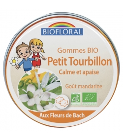 Gommes à macher enfants Petit tourbillon BIO goût mandarine - 45g - Biofloral Gommes à macher enfants Petit tourbillon BIO goût mandarine - 45g - Biofloral