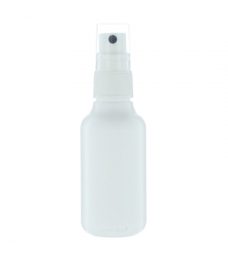 Flacon en plastique blanc 70ml avec spray et bouchon transparent - 1 pièce - Aromadis Flacon en plastique blanc 70ml avec spray et bouchon transparent - 1 pièce - Aromadis