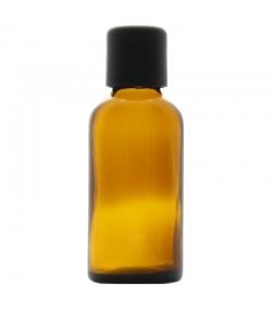 Flacon en verre brun 50ml avec bouchon codigoutte noir et sécurité enfants - 1 pièce - Aromadis Flacon en verre brun 50ml avec bouchon codigoutte noir et sécurité enfants - 1 pièce - Aromadis