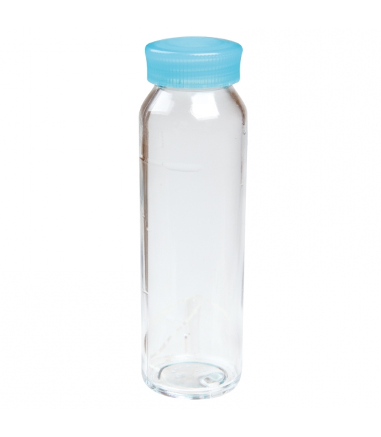 Trinkflasche aus transparentem Glas 25cl mit Plastikdeckel - 1 Stück - ah table !