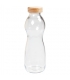 Trinkflasche aus transparentem Glas 50cl mit Holzdeckel - ah table !