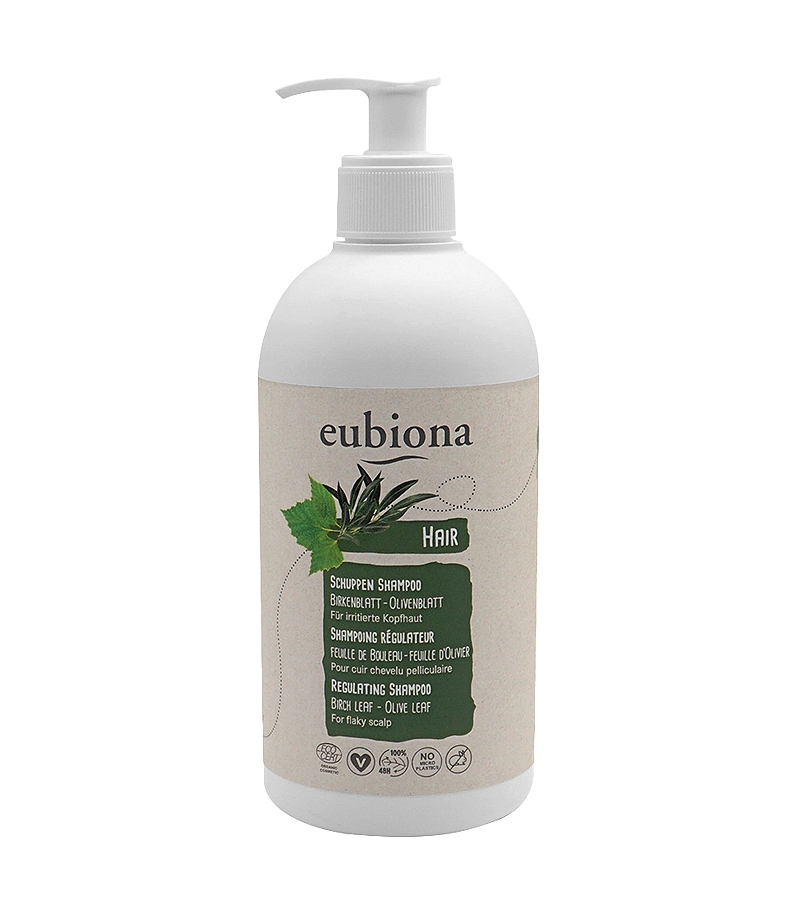 Shampooing anti-pelliculaire BIO ﻿bouleau & feuilles d’olivier - 500ml - Eubiona