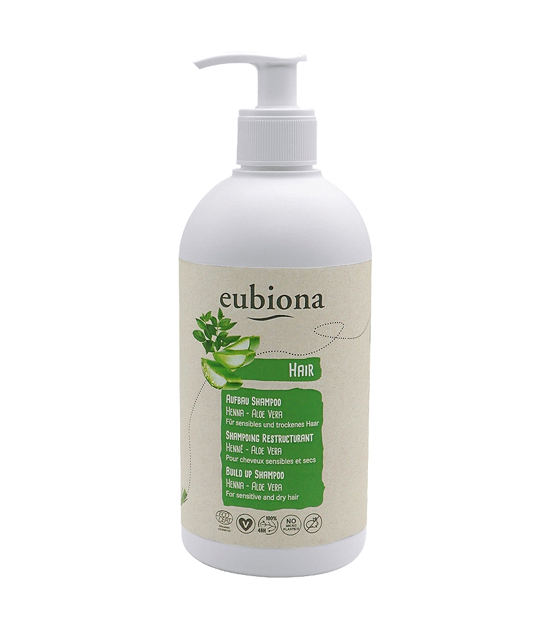 BIO-Aufbau-Shampoo Henna & Aloe Vera - 500ml - Eubiona