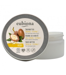 Beurre de karité à l'huile d'argan & la vitamine E BIO - 100ml - Eubiona