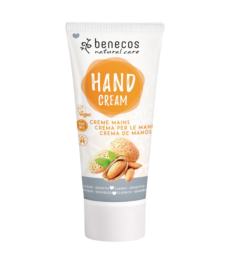 Crème mains classique sensible BIO amande - 75ml - Benecos