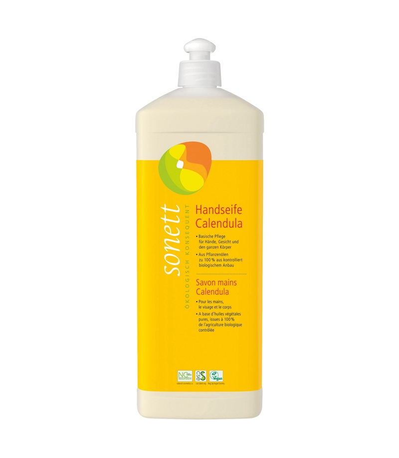 Ökologische flüssige Seife für Hände, Gesicht & Körper Calendula - 1l - Sonett﻿