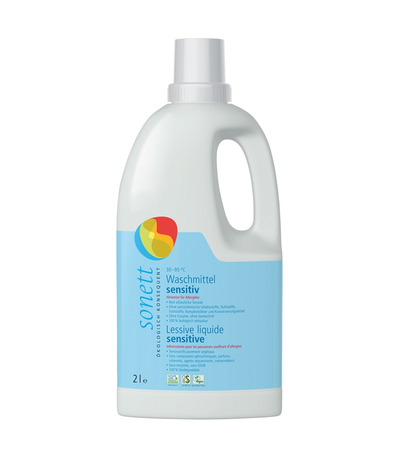 Lessive liquide sensitive écologique sans parfum - 27 lavages - 2l - Sonett﻿