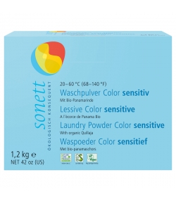 Ökologisches Waschpulver Color sensitiv ohne Duft - 30 Waschgänge - 1,2kg - Sonett