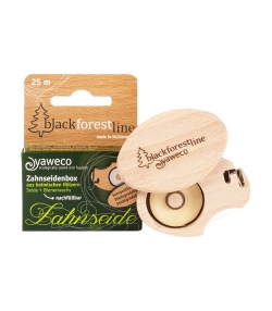 Fil dentaire en soie & cire d'abeille avec boîtier en bois - 1 pièce - Yaweco Fil dentaire en soie & cire d'abeille avec boîtier en bois - 1 pièce - Yaweco