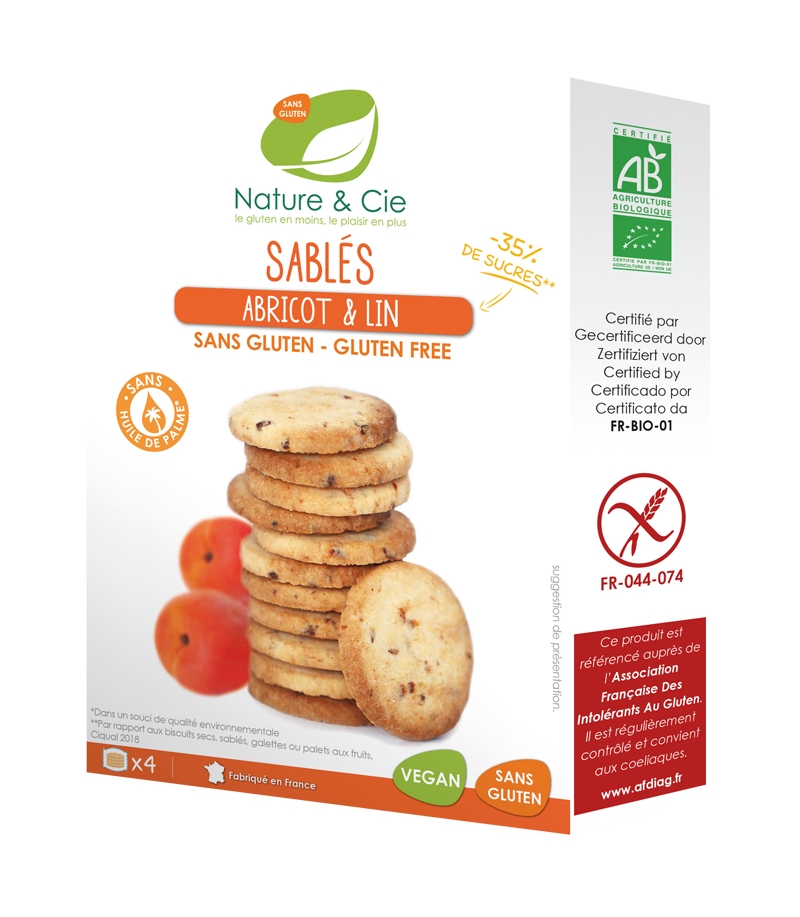 Sablés à l'abricot BIO - 120g - Nature&Cie Sablés à l'abricot BIO - 120g - Nature&Cie