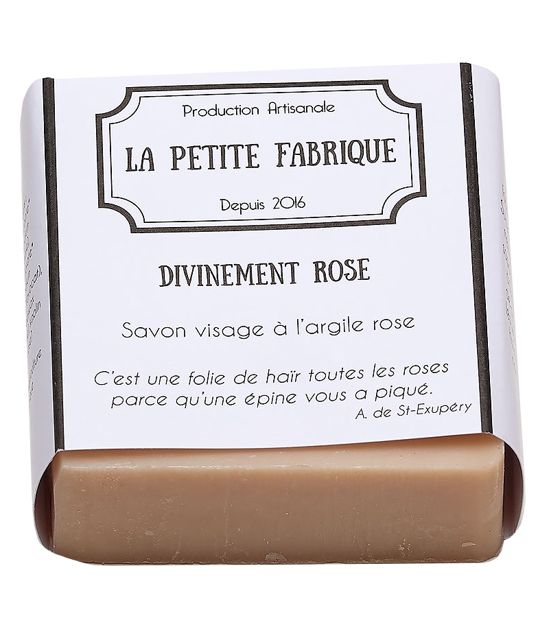 Savon visage naturel Divinement rose argile rose - 100g - La Petite Fabrique