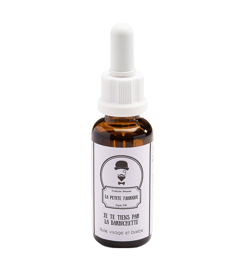 Huile à barbe naturel Je te tiens par la barbichette parfum boisé - 30ml - La Petite Fabrique Huile à barbe naturel Je te tiens par la barbichette parfum boisé - 30ml - La Petite Fabrique