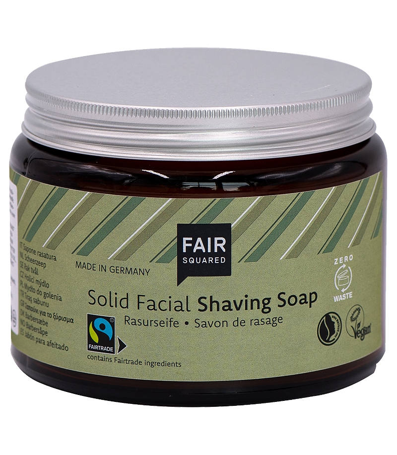 Savon de rasage solide BIO kaolin, ricin & café - 500g - Fair Squared Savon de rasage solide BIO kaolin, ricin & café - 500g - Fair Squared