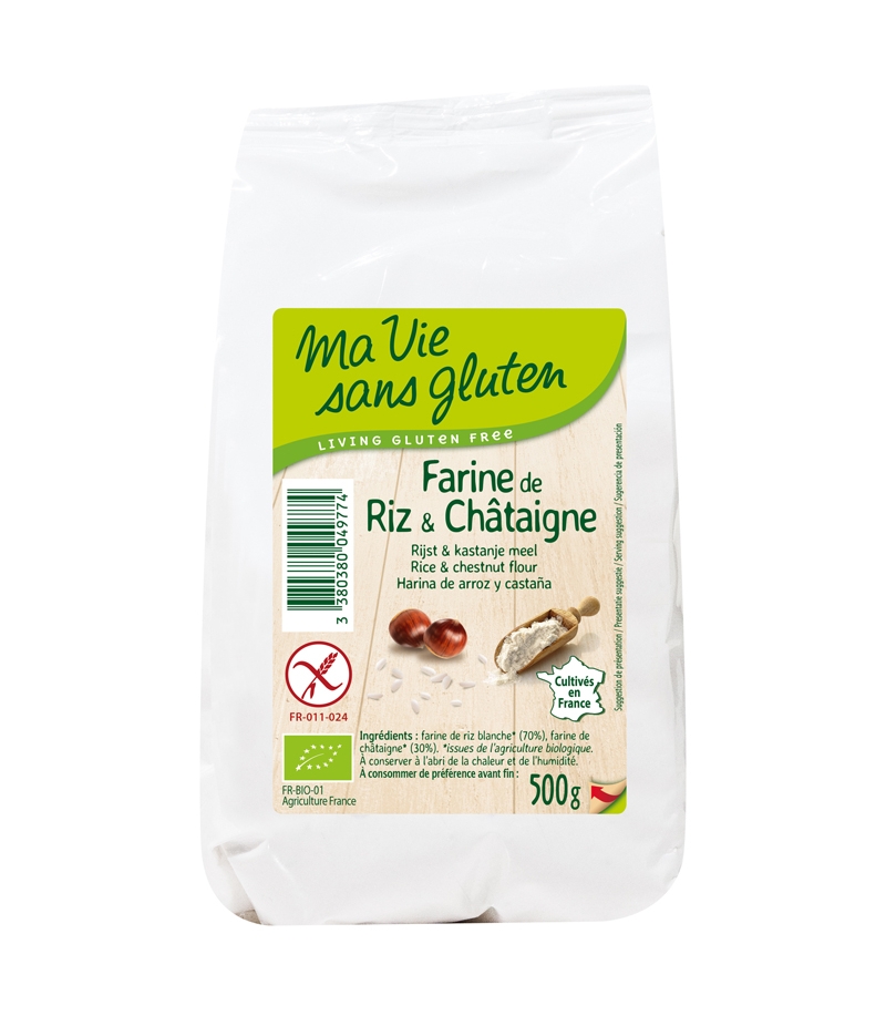 Farine de riz 1/2 complète sans gluten 1kg Ma vie sans Gluten