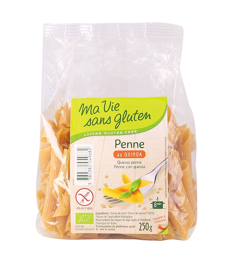 BIO-Penne aus Mais & Quinoa - 250g - Ma vie sans gluten BIO-Penne aus Mais & Quinoa - 250g - Ma vie sans gluten