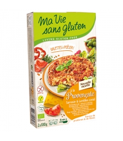 Galettes prêtes à poêler tomates & lentilles corail BIO - 2x100g - Ma vie sans gluten Galettes prêtes à poêler tomates & lentilles corail BIO - 2x100g - Ma vie sans gluten