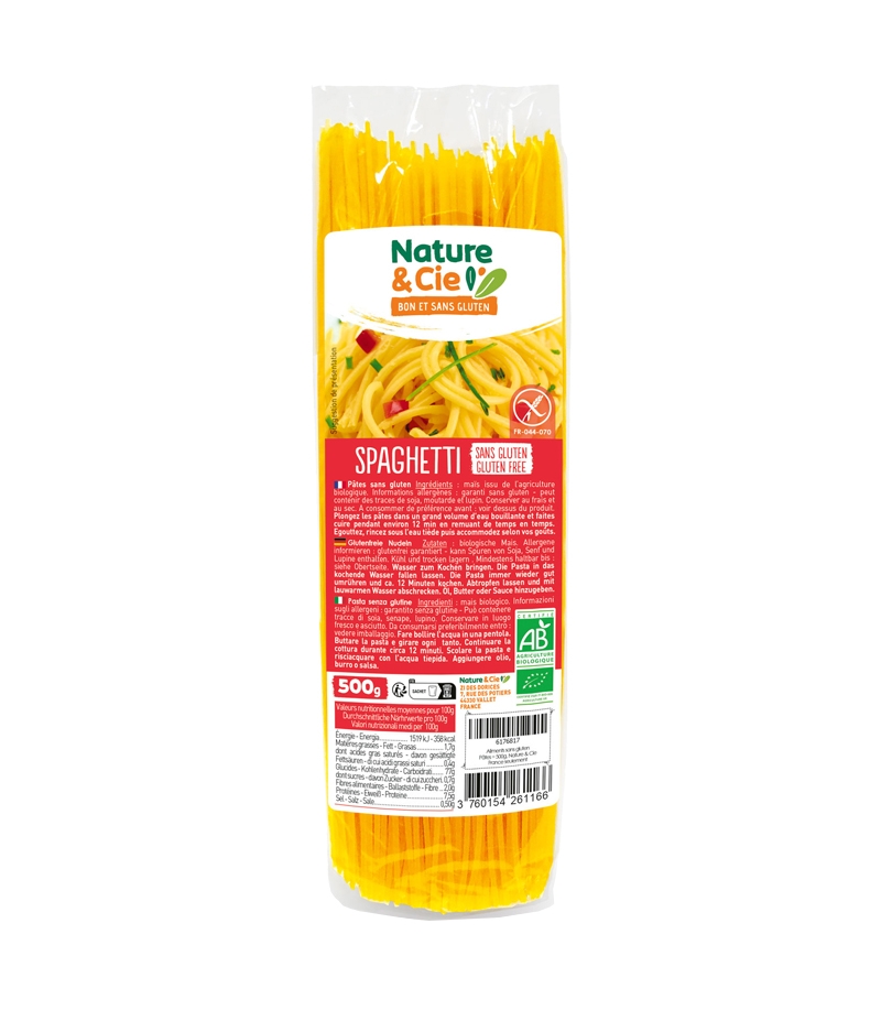 Spaghetti de maïs BIO - 500g - Nature&Cie