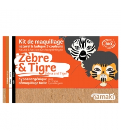 Schmink-Set Natürlich & Spielerisch 3 Farben Zebra & Tiger - Namaki