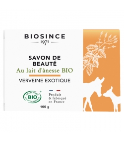Savon de beauté au lait d'ânesse BIO verveine exotique - 100g - Biosince 1975 Savon de beauté au lait d'ânesse BIO verveine exotique - 100g - Biosince 1975