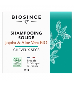 Shampooing solide BIO jojoba & aloe vera - 55g - Biosince 1975