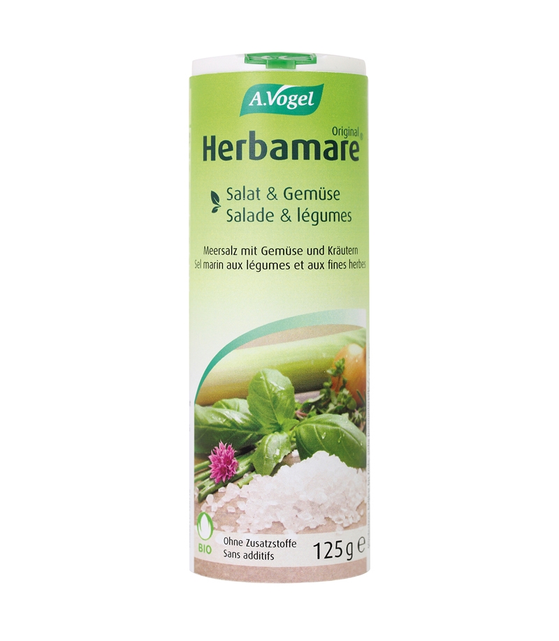 Sel marin aux légumes et fines herbes BIO - Herbamare Original - 125g - A.Vogel Sel marin aux légumes et fines herbes BIO - Herbamare Original - 125g - A.Vogel