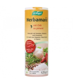 BIO-Meersalz mit Gemüse, Kräutern und Gewürzen - Herbamare Spicy - 125g - A.Vogel BIO-Meersalz mit Gemüse, Kräutern und Gewürzen - Herbamare Spicy - 125g - A.Vogel