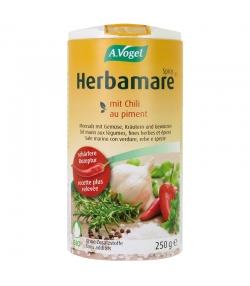 BIO-Meersalz mit Gemüse, Kräutern und Gewürzen - Herbamare Spicy - 250g - A.Vogel BIO-Meersalz mit Gemüse, Kräutern und Gewürzen - Herbamare Spicy - 250g - A.Vogel