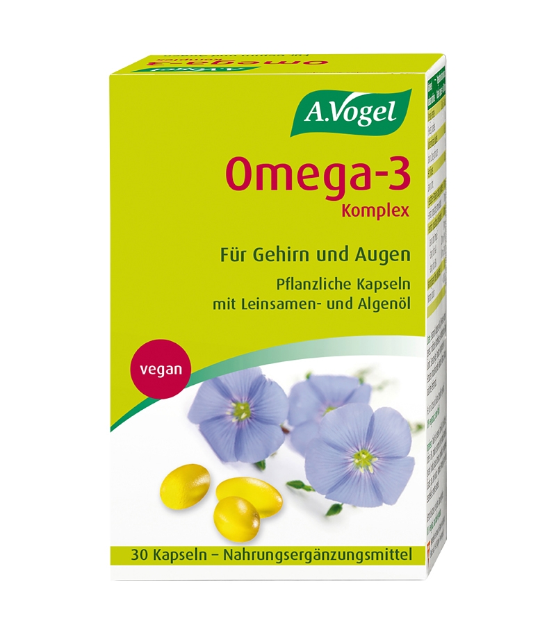 Omega-3 Komplex für Gehirn und Augen - 30 Kapseln - A.Vogel