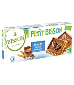 Biscuits pur beurre recouverts de chocolat au lait BIO - 150g - Bisson